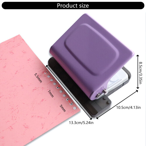 Manual 10 Hole Punching Device with 10 Assorted Binding Rings 2
