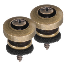 2-Piece Metal Guitar Strap Locks with Screws and Gaskets, Bronze Buttons for Electric & Acoustic Guitar Replacement