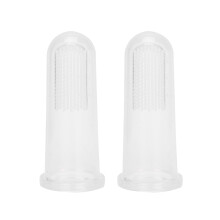 Newborn Oral Development Tool Finger Mounted Silicone Brush, Features Soft Flexible Durable Material For Gum Massage, Incorporates Pull Tab Vent Hole