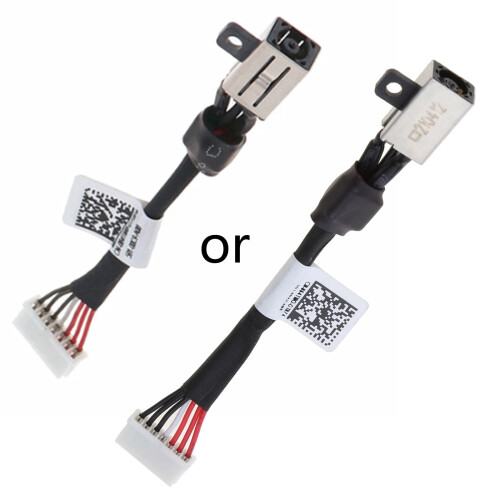 with Cable Laptop Power Socket Replacement for XPS 15 9550 9560 Black Computer Connection and Connector