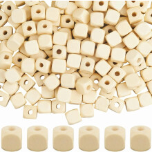 Mărgele cubice din lemn, 10 mm, lemn natural Burlywood, 300 buc.