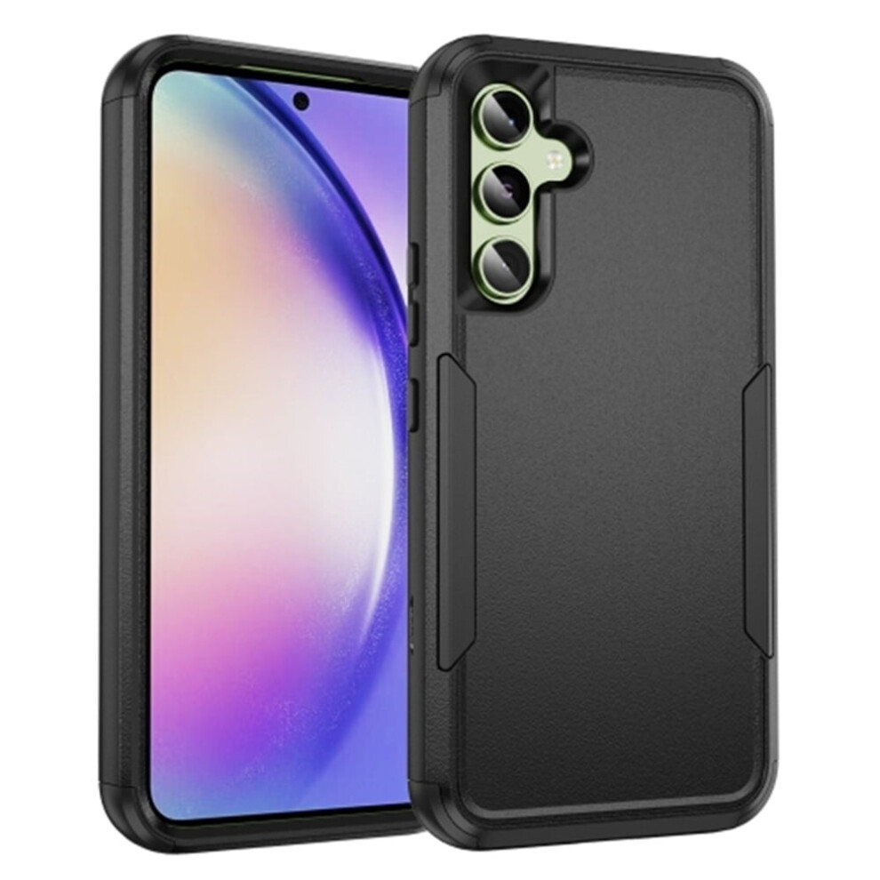 Heavy Duty 3-Layer Shockproof Bumper Case Compatible With Samsung Galaxy A54 5G (6.4"), Black 9558633060133