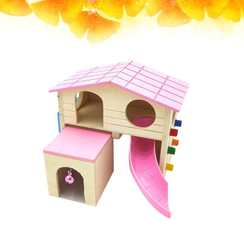 2Pièces Hamster En Bois Multi Couleur Pour Petits Animaux 1