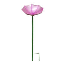 Bird Drinker Bee Feeder Stake Bee Water Bowl Bird Bath Stand for Courtyard Patio Pink