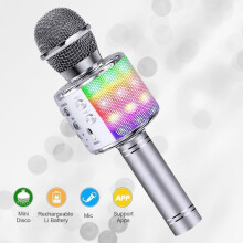 Voice Disguiser Karaoke Machine for Kids, Silver