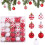 50 Stück transparente Kunststoff-Weihnachtskugeln, 4 cm 3