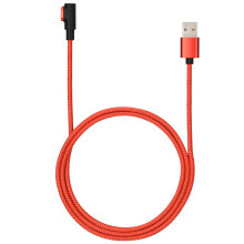 Cabo de carregamento trançado em nylon tipo C, carregador rápido ultrarresistente com saída de 3A e design que evita emaranhados para celulares e