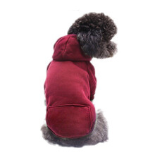 Moletom com capuz para cães, cor sólida, ideal para o inverno. Modelo esportivo com bolso, perfeito para aquecer e proteger do vento em animais de