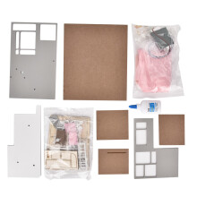 Wooden Toy Gift Safe Materials Eco Friendly Non Toxic DIY Dollhouse Kit Creative Room Idea Challenging Handmade Craft LED Light Decoration Dust Proof
