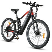 SAMEBIKE 26'' E-Bike 48V14Ah Full Suspension,black