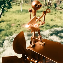 Handmade Metal Rock Band Windmill – Drummer Wind Spinner for Yard, Lawn, Patio Outdoor Decor, Compatible with Outdoor Use