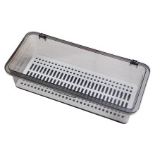 Utensil Tray with Lid & Drain Rack, Dust-Proof Chopsticks Storage Box, Tableware Organizer for Drawer, Countertop, Cabinet – Compatible with