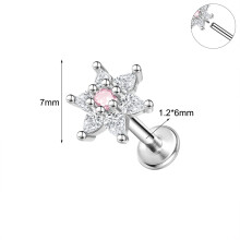 16g Stainless Steel Labret Lip Studs CZ Tragus Earrings Medusa Monroe Piercing-Style 8-5/16 INCH-8 MM