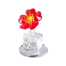 Crystal Daisy Flower Glass Figurine Ornament – Home, Office, Table Decor & Gift for Birthday, Christmas, Wedding, Valentine's, Mother's Day