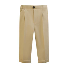 Baby Single and Toddler Boys Stretch Skinny Chino Pants Solid Color Stripe School Uniform Pants Trousers Khaki 6-12 Months