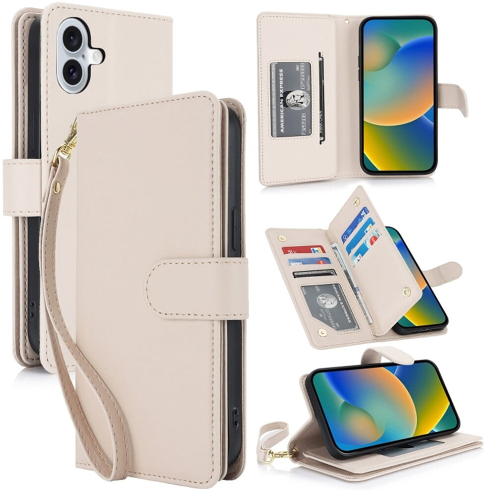 Leather Magnetic Flip Wallet Case For Iphone 16 Plus 6.7 941196027337