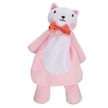 Silky Lining New Baby Gift Soothe And Entertain Baby Plush Snuggle Buddy Soft Baby Lovey Snuggle Toy Stuffed Animal Security Comfort Cuddle Blanket