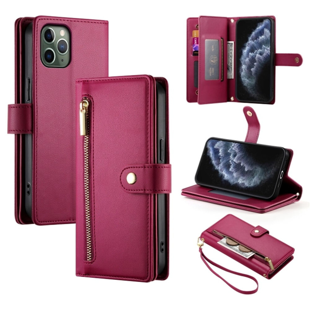 Leather Wallet Case For Iphone 11 Pro 5.8 Inch Red 9152228955073