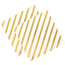 Tovaglioli decorativi in carta dorata, 40 fogli, 6,7 x 6,7 pollici.