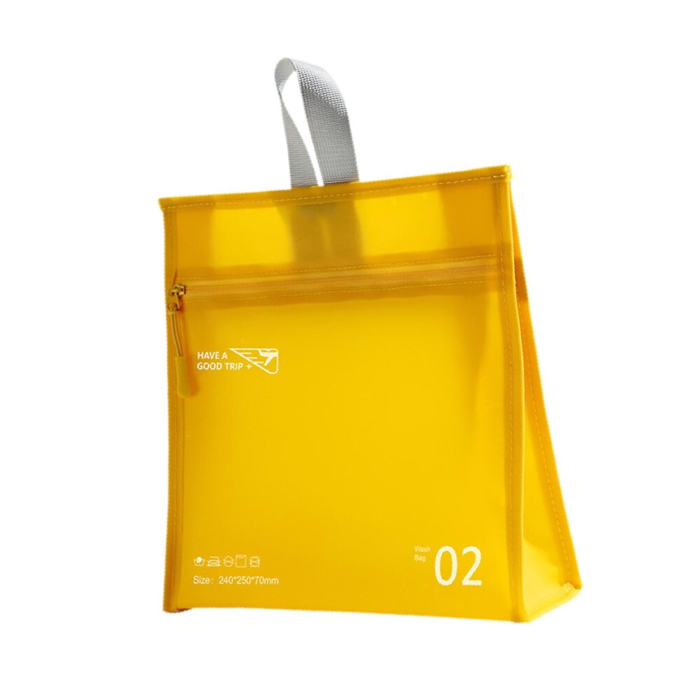 Portable makeup bag waterproof zipper blue
