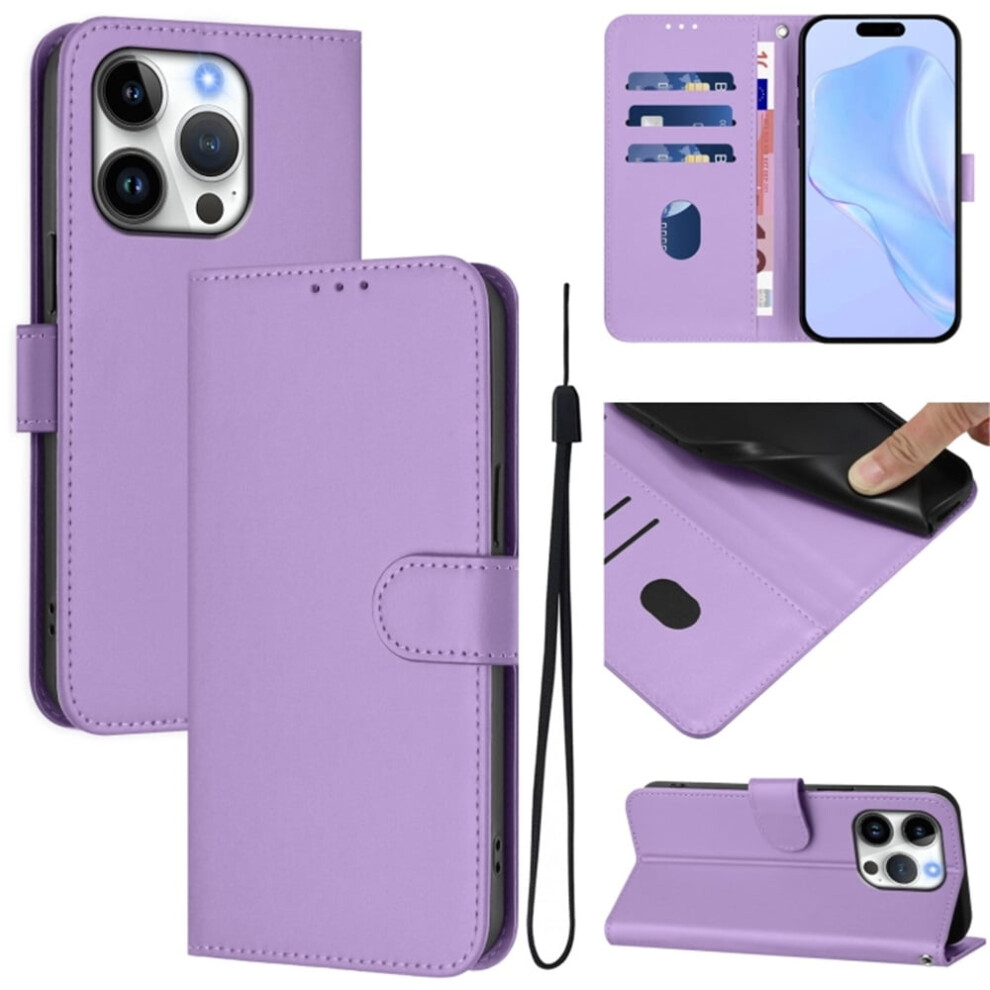 Pu Leather Wallet Case For Iphone 13 Pro Â Purple 9152228955370