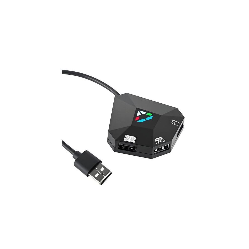 Keyboard & Mouse Adapter For Nintendo Switch, Ps4/Ps3, Xbox One/360 — Compatible With Fps/Tps/Rpg Games, Custom Mapping, 8-Key Storage 9193271851073