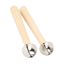 Ensemble de 2 cloches pour enfants, tête en fer et anneau en bois, jouet musical pour l’éducation précoce