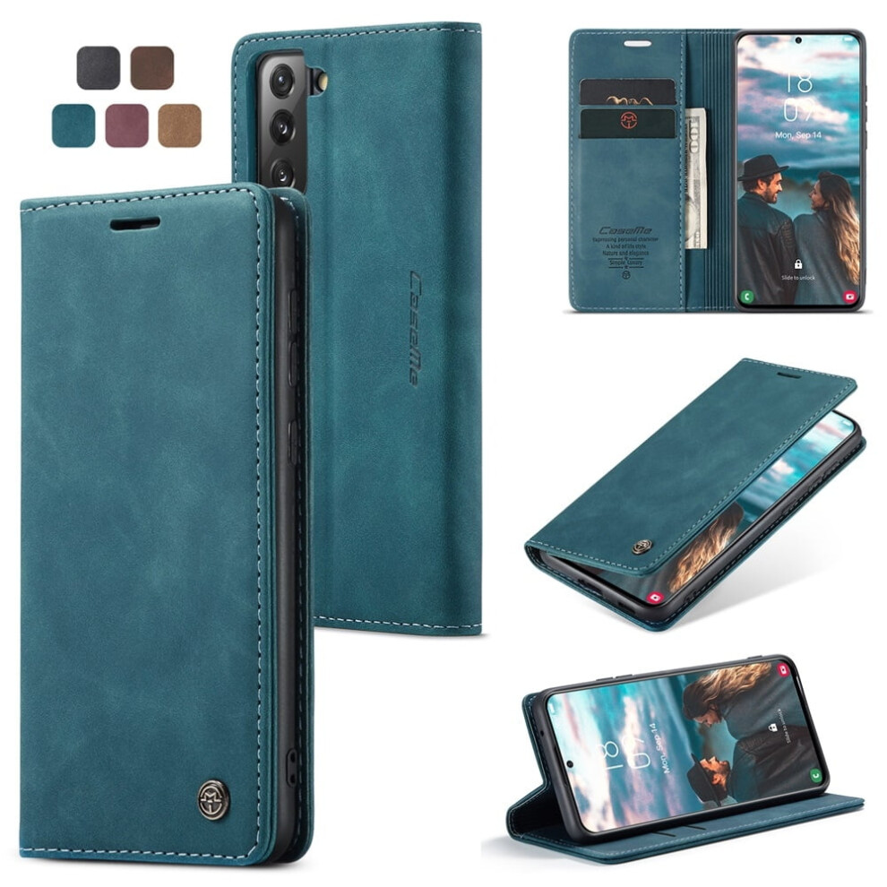 Caseme Leather Flip Wallet Case For Compatible With Samsung Galaxy S21 Fe 5G—Magnetic, Card Holder, Kickstand, Shockproof 9485826648192