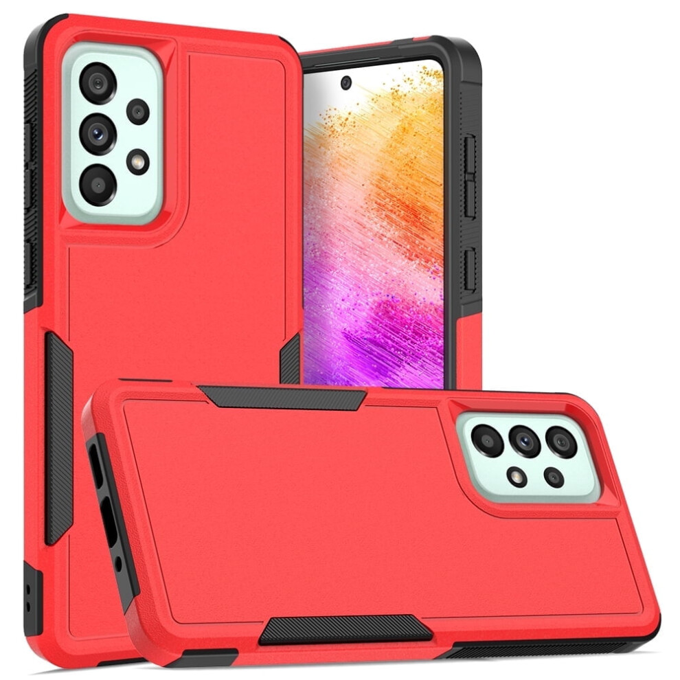 Defender Case For Compatible With Samsung Galaxy A73 5G Â Heavy Duty 1-In-1 Rugged, Dustproof, Shockproof, Non-Slip Protective Cover, Red 9193271848028