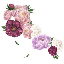 Xoxingysm Wall Stickers Peony Rose Flowers Wall Art Sticker Decals Kid Room Nursery Home Decor Gift, 1 Wall Sticker