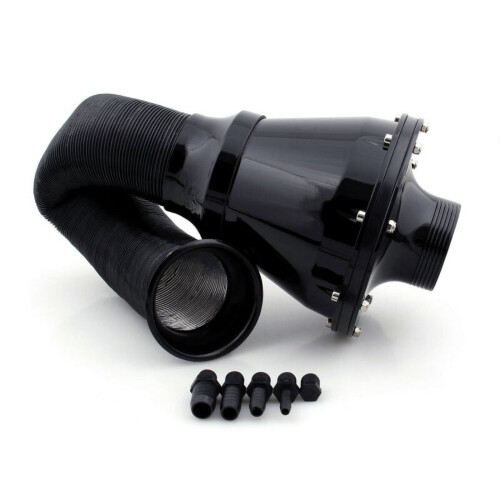 Universal Car Air Filter Cold Closed Intake Systems CIS 70mm Black