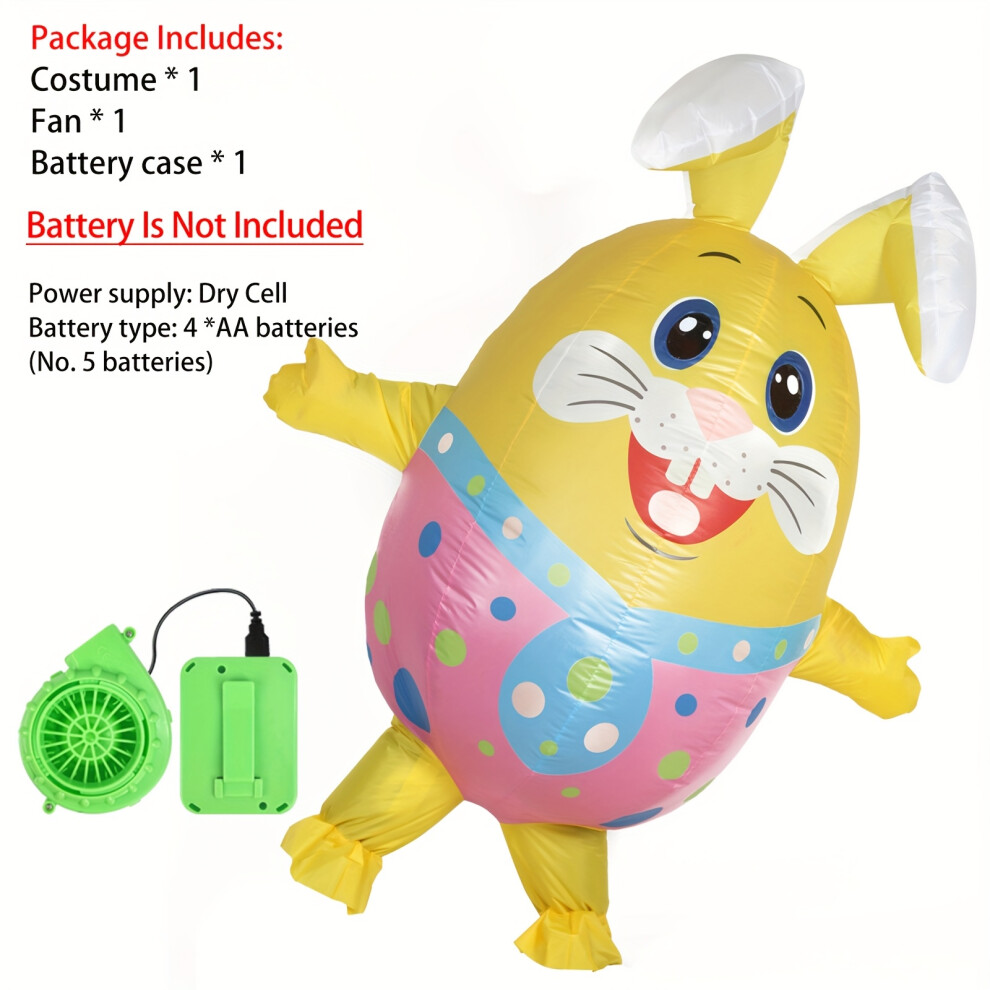 Photos - Fancy Dress  Adult Inflatable Costume of an Easter Bunny for Role-Playing, Suitable for Various Halloween, Christmas, Carnival Ev(Adult)