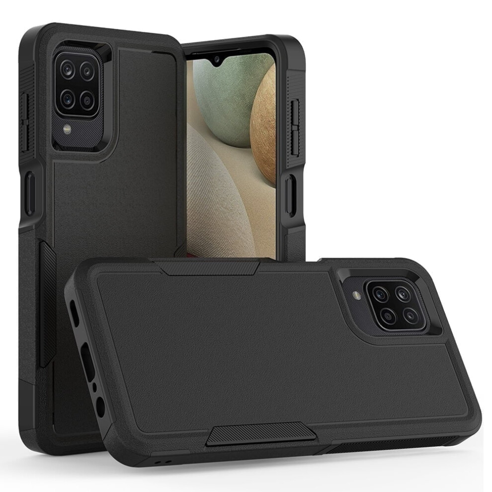 Defender Case For Samsung Galaxy A12 6.5" Â Heavy Duty, Dustproof, Shockproof, Non-Slip Rugged Cover, Black 9193271848462