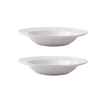 Bol à soupe en céramique à large bord de 22 cm (8,7 po) – Sans plomb, compatible micro-ondes et lave-vaisselle, résistant aux rayures et à la