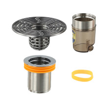 Stainless Steel Extended Floor Drain with Union Extension Pipe for Backflow Prevention in Silver 146x72mm/56x72mm/86x72mm/116x72mm