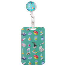 Rotatable Badge Reel Card Holder Rotating Retractable Badge Holder For Doctor Nurse Employees Students Healthcare Worker