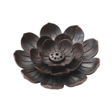 Brûleur d'encens créatif en forme de lotus, décoration lotus exquise, insert à encens en fil pour la méditation