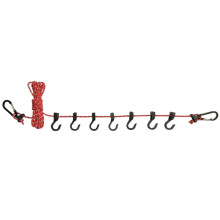 Portable Clothesline Camping Clothes Laundry Drying Durable Rope Drying Rack Cloth Hanging Line with 7 Clips for Outdoor