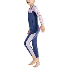 Kids Wetsuit for Boys Girls Children Wet Suit 2mm Neoprene Swimsuit Front Zipper Dark Blue S