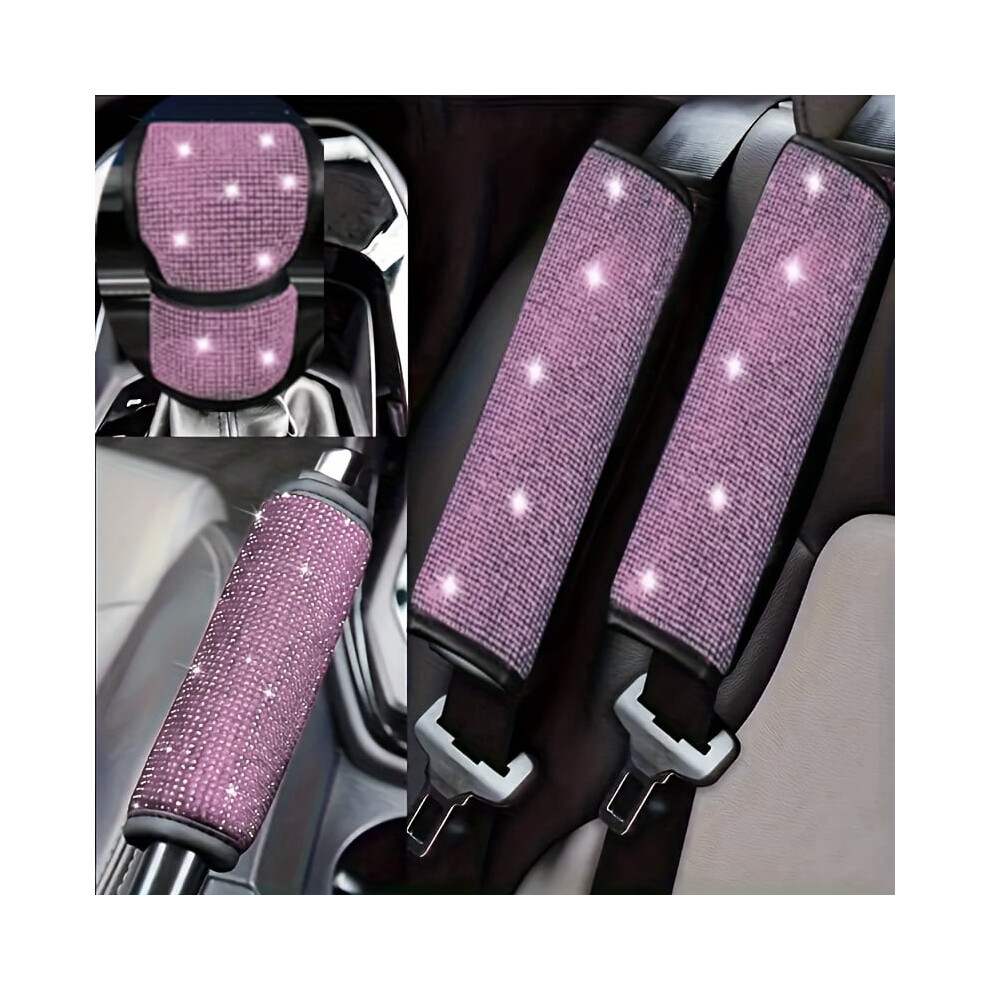Car Seat Belt Shoulder Pad Set With Rhinestone 941196027498