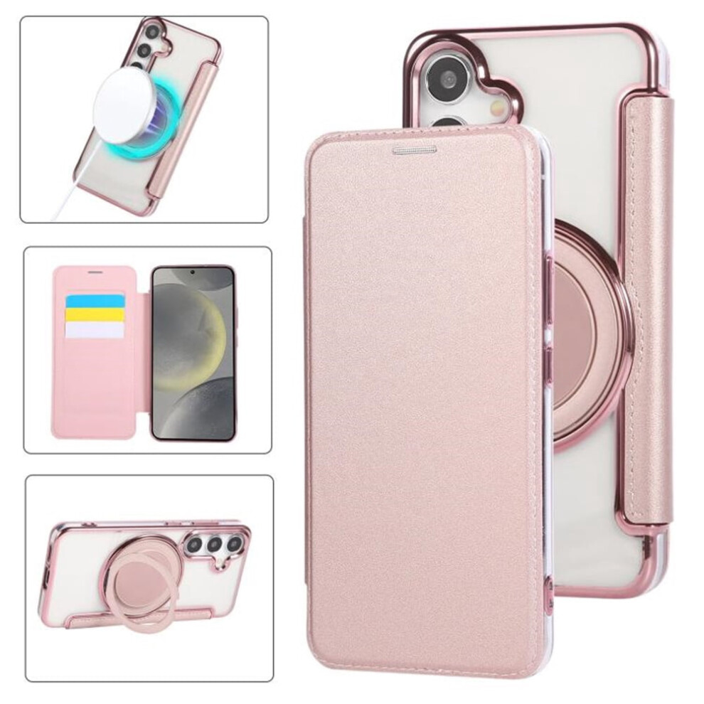 Compatible With Samsung Galaxy S25+/S24+ 5G Wallet Cover: Rfid Blocking, Pu Leather, Magsafe-Compatible, Flip Card Holder, Ultra-Thin Rotating 9152228545526