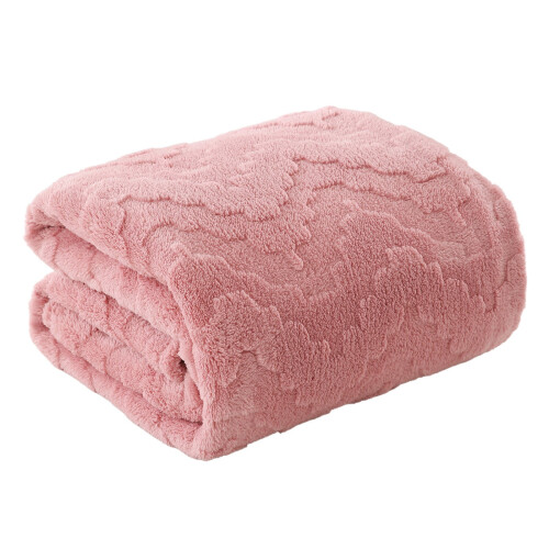 Milchfarbene Samt-Fleece-Decke, 229 x 229 cm