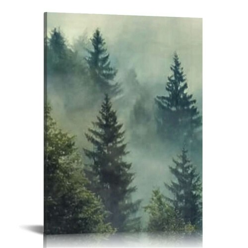 Leinwandbild-Set mit Luftaufnahmen einer grünen Waldlandschaft
