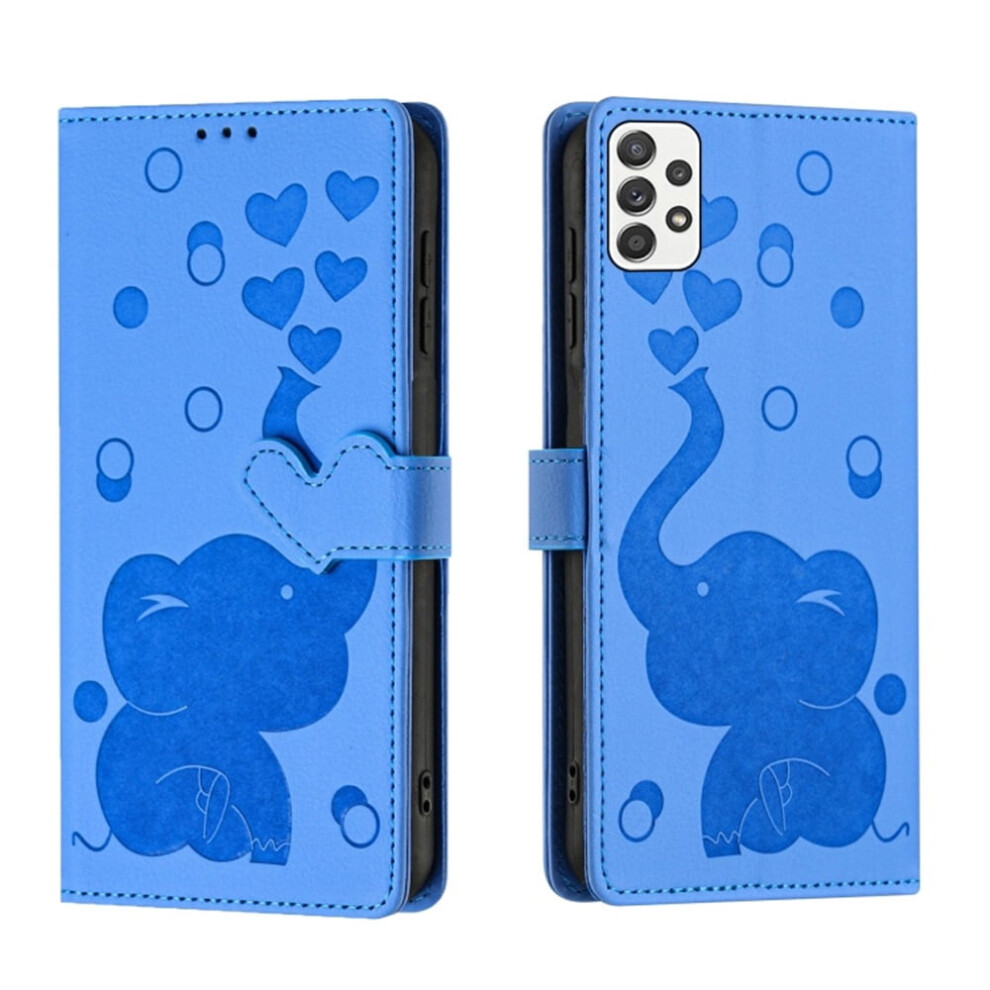 Compatible With Samsung Galaxy A23 5G & M13/M23, Pu Leather Flip Wallet Case With Magnetic Closure, Card Slots, Hand Strap Blue 9152228547001
