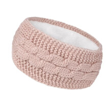 Damen-Winterstirnband mit flauschigem Fleecefutter, dick gestrickt