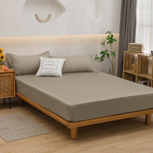Protective Mattress Pad Cover, Solid Color Washed Fitted Sheet with Dust-Mite Barrier – for Guest Rooms & Allergy Relief, Compatible with Standard