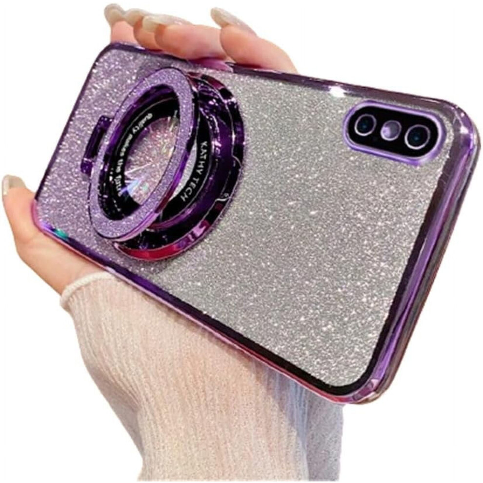 Iphone X/Xs Magnetic Sparkle Case Slim Shockproof Purple 9087558892364