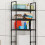 Balcony Floor Standing Storage Rack Black White Plastic 5
