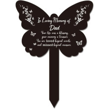 Memorial Remembrance Plaque Stake Acrylic Plaque Memorial Commemoratory Sign Garden Remembrance Decoration for Dad's Funeral Anniversary