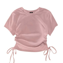 Girls Crop Top Short Sleeve Cropped Girls T Shirts Crewneck Summer Tops Pink 10-11 Years